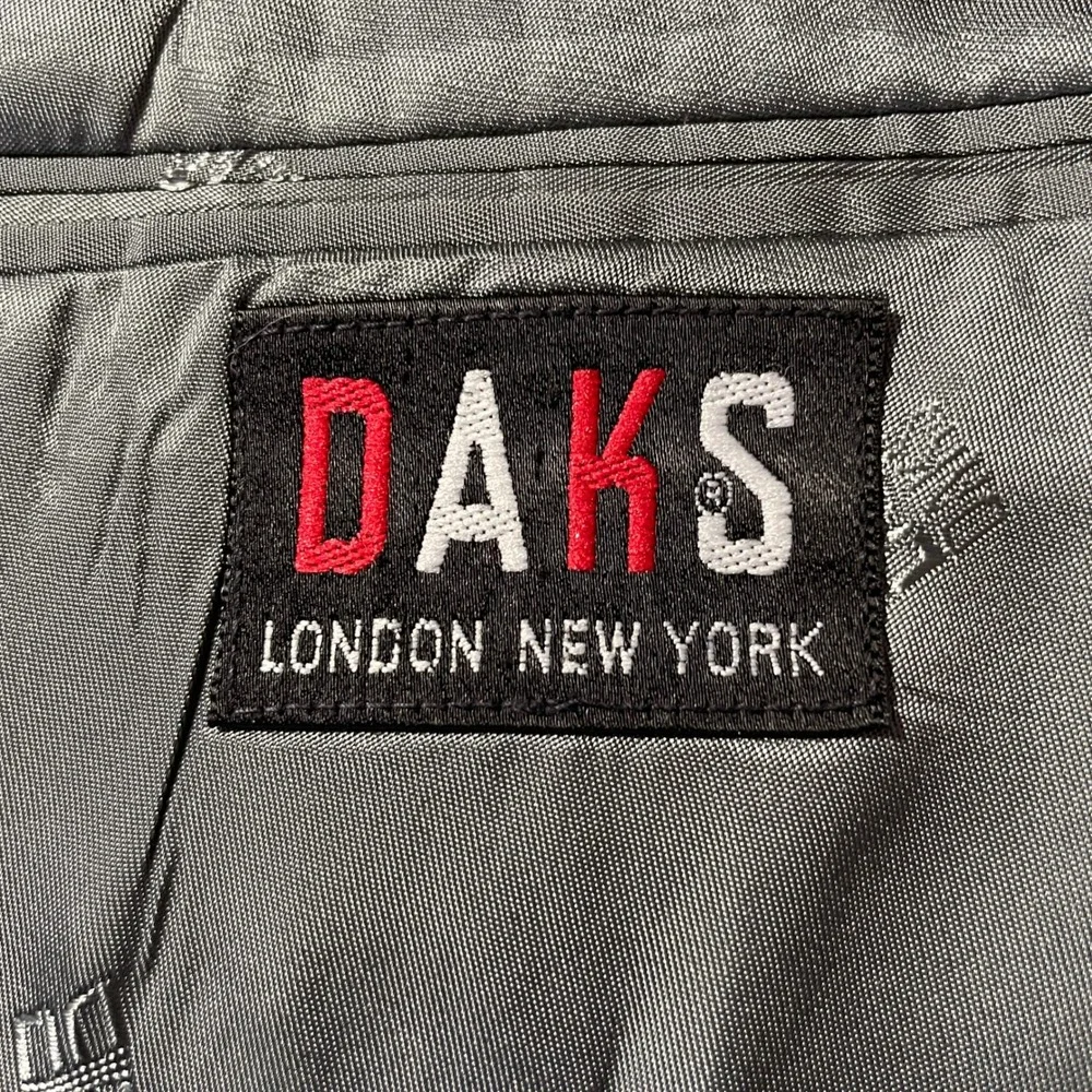 Daks London New York Mens Gray Pinstripe Blazer Sport Coat USA‎ Tailored 44R
